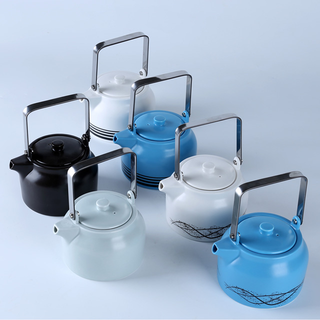70022 Simple Teapot 0.8 L matte blue | white | black |Turquoise