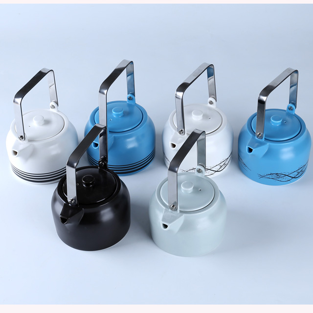 70022 Simple Teapot 0.8 L matte blue | white | black |Turquoise - Image 2