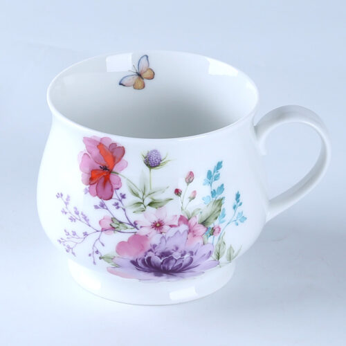 70037 Dream Garden Flowers Mug  matched  warmer