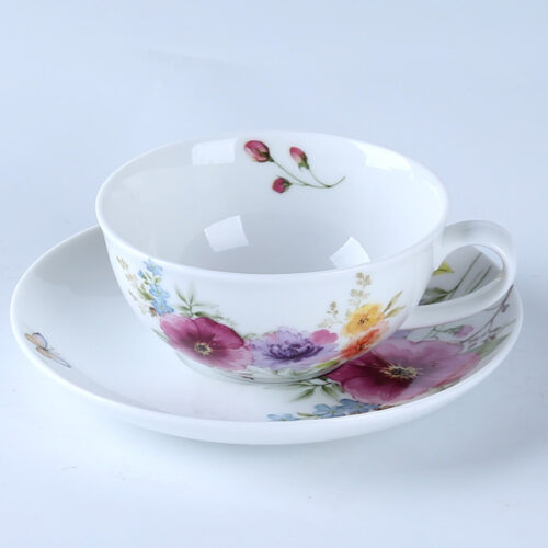 70040 Dream Garden Flowers Tea Cup  Saucer Coffee Cup and Saucer