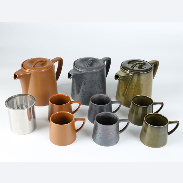 70016 70017 Reactive Glaze Teapot Set 1L - Image 2