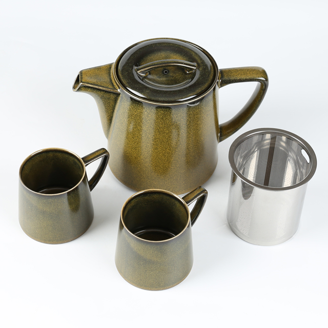 70016 70017 Reactive Glaze Teapot Set 1L - Image 5