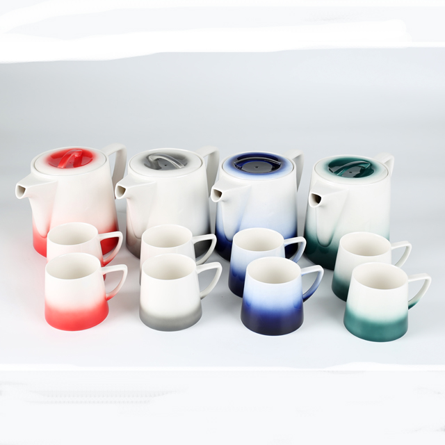 70009 70010 Changeable Colors Double colors Teapot Set with Stainless Steel Infuser 1L