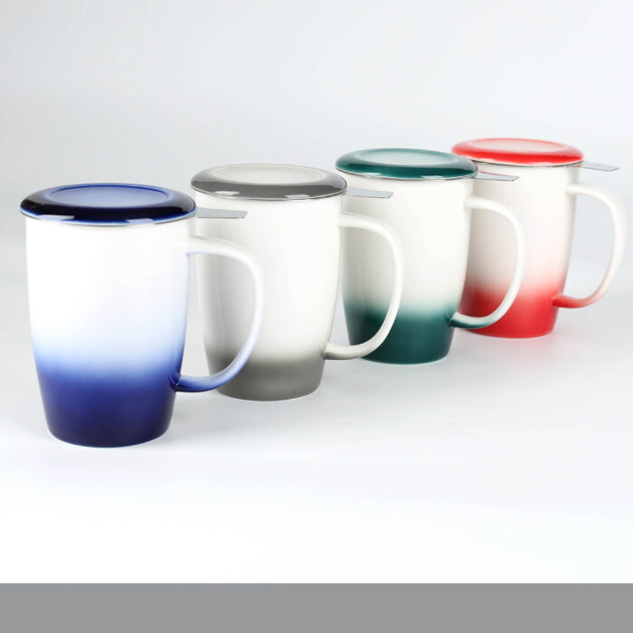 Double colors  70045 Loose Tea Mug  with Stainless Steel Infuser inner  450 ml