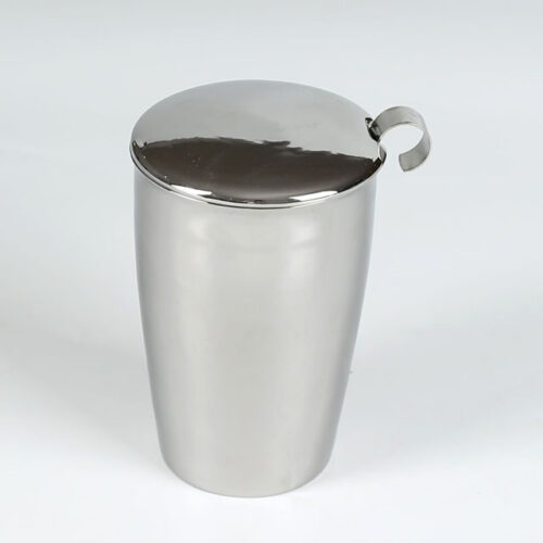 Double Wall  Silver Gold color   70085  Loose Tea Mug  with Stainless Steel Basket 300 ml
