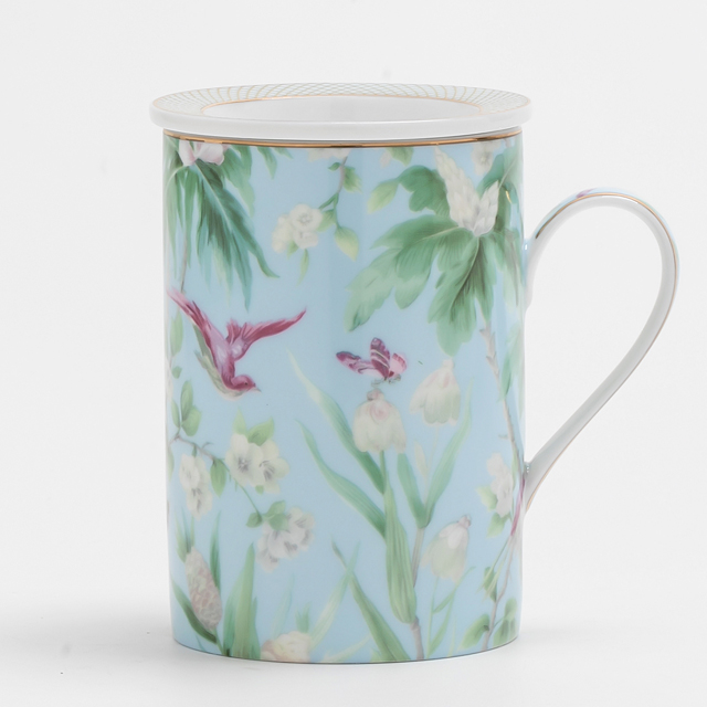 70091 new Forest Tea Mug with infuser Basket