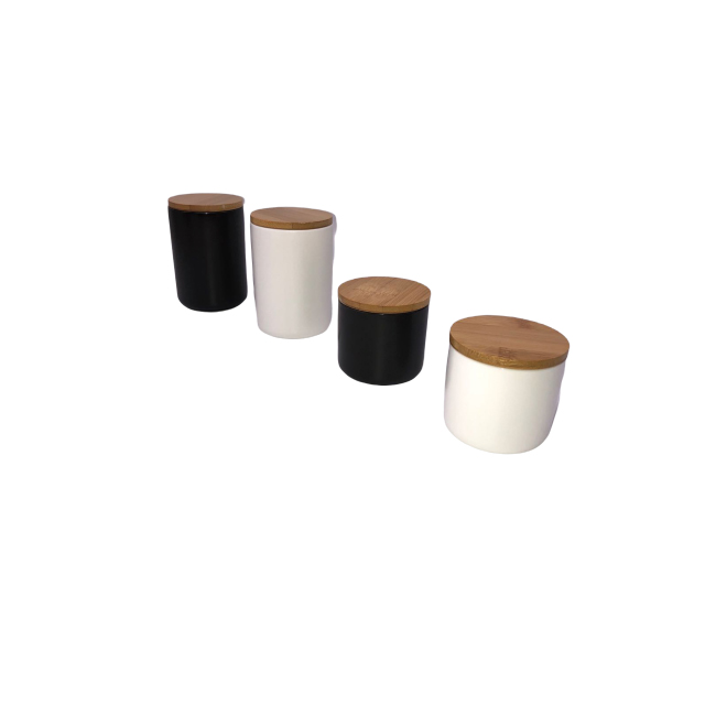 70107 70108 Simple Black and White Tea and Coffee Bean Storage Canister - Image 2