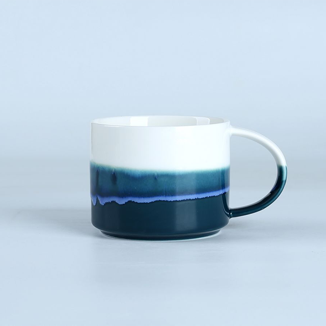 79000C Reactive Glazed Teacups Unique Color Smooth Ceramic Teacups