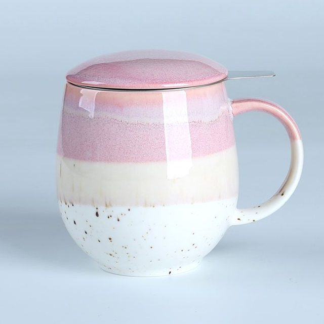 70159 Contrast-reactive glazed colors collection -White-Pink Striped Color