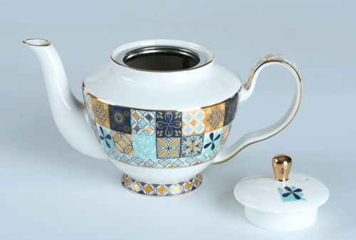 70140  Short Teapot Forlar French Style Teaware Collection