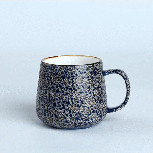 71019BLU Classic tyle Cup Hand Painting Collection Porcelain Cup