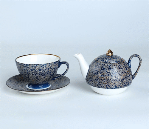 70089MXB Classic Style Teapot And Cup And Saucer Hand Painting Collection