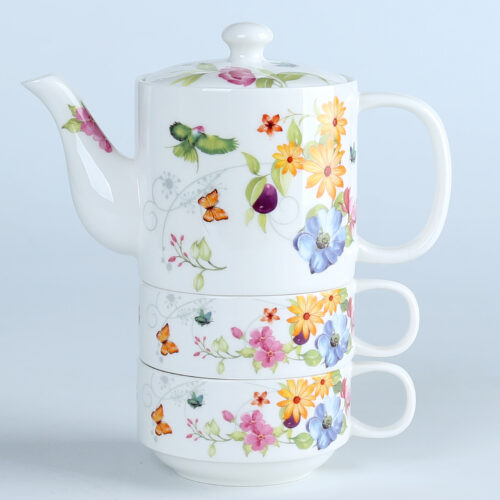 70012 Flying Swallow Collection European Fine Porcelain Tea For Two for adults, adorned with captivating Flying Swallow Painting