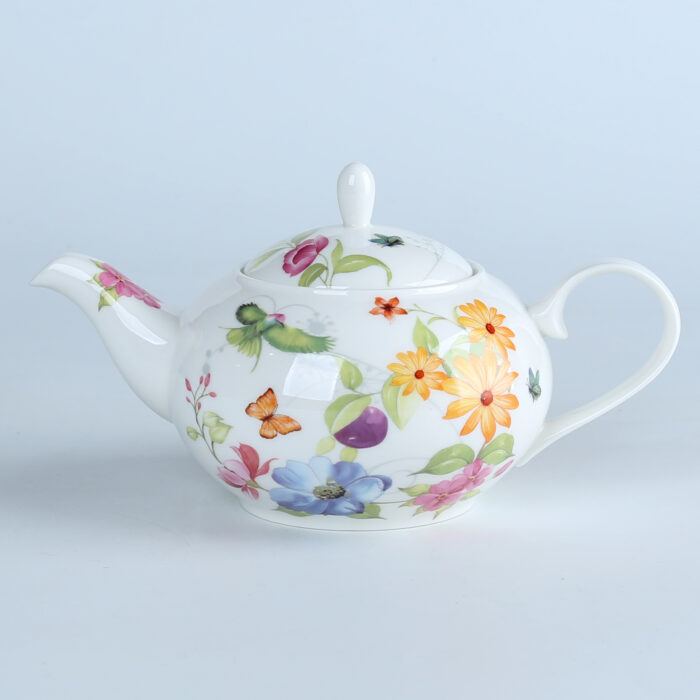 71062 European Fine Porcelain Tea Set for adults, adorned with captivating Flower Painting - Image 2