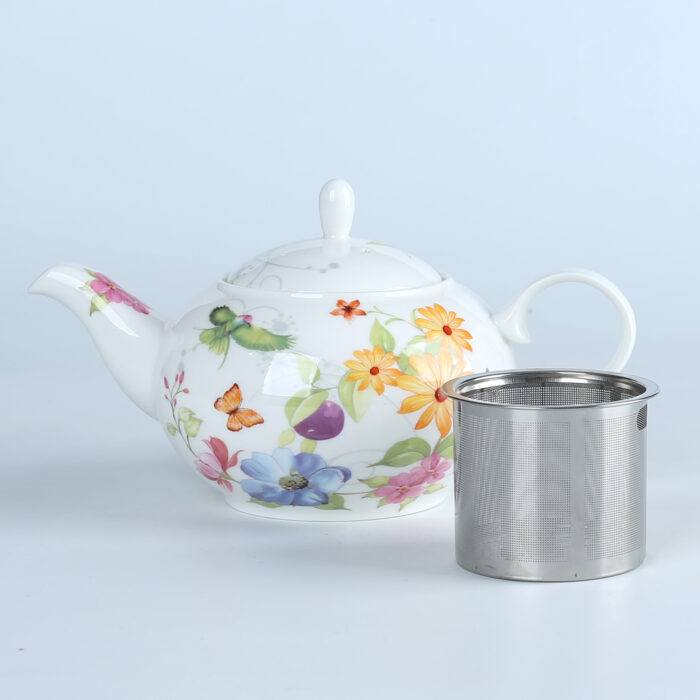 71062 European Fine Porcelain Tea Set for adults, adorned with captivating Flower Painting - Image 4