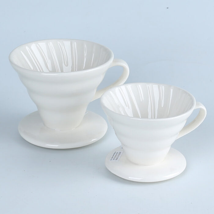 80247 Elegance in Every Drop: Precision-Crafted Fine Porcelain Coffee Dripper - Image 3